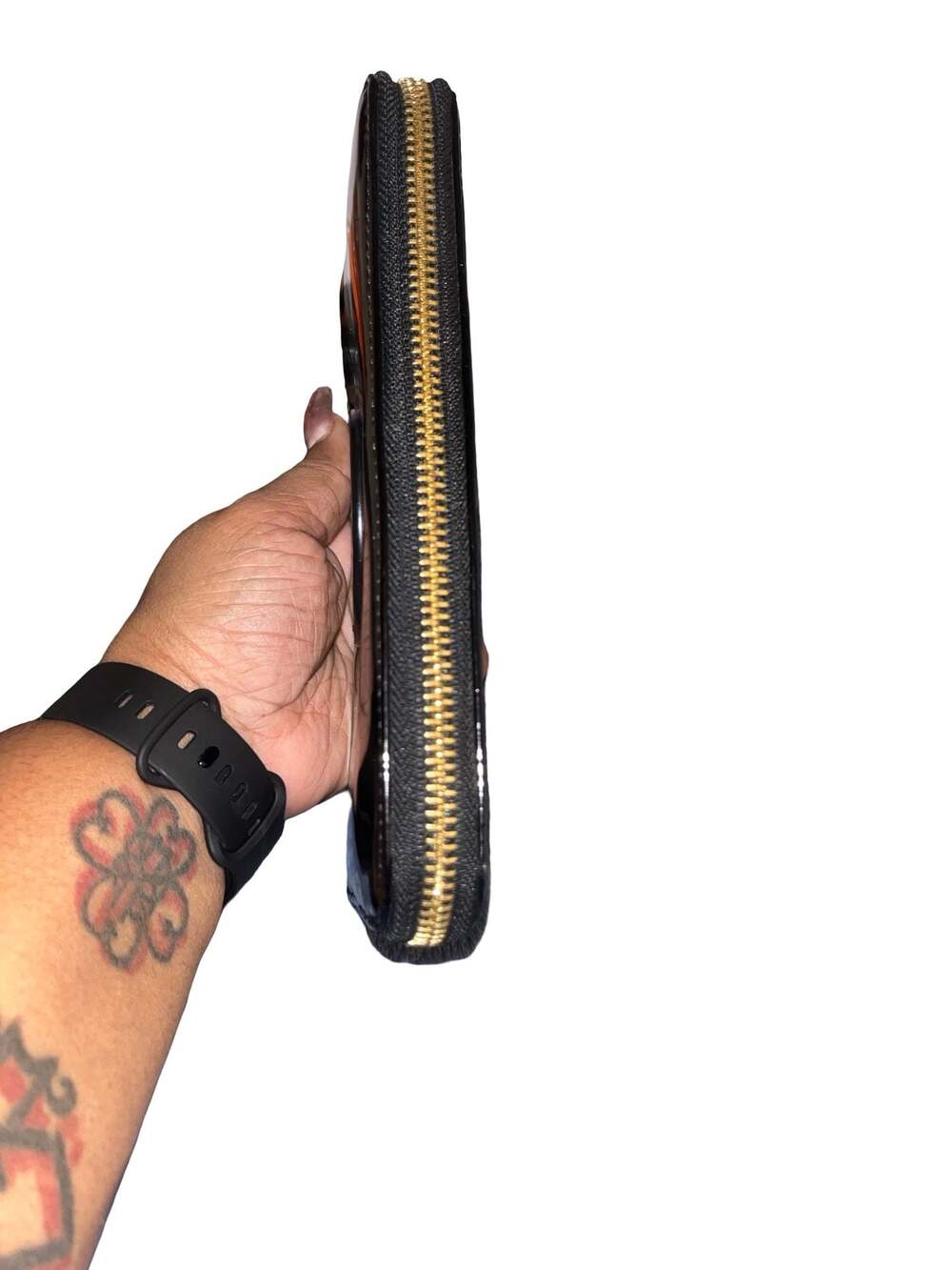 Tory Burch Black Patent Leather Continental Zip Wallet - Picture 4 of 9
